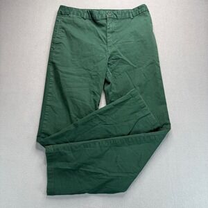 Polo Ralph Lauren Pants Women 20 Green Chino Straight Leg Stretch Cotton